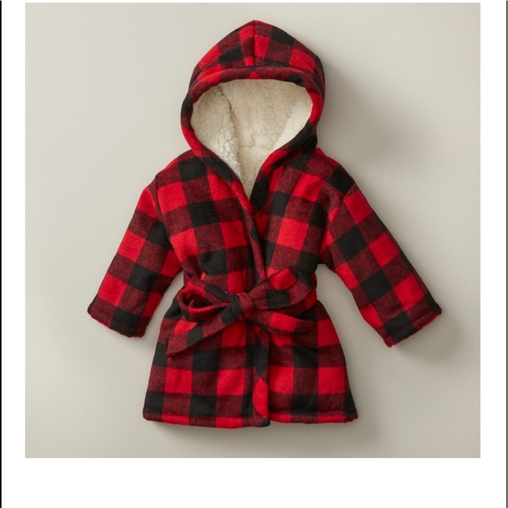 INDIGO Buffalo Plaid Toddler housecoat 4/5T